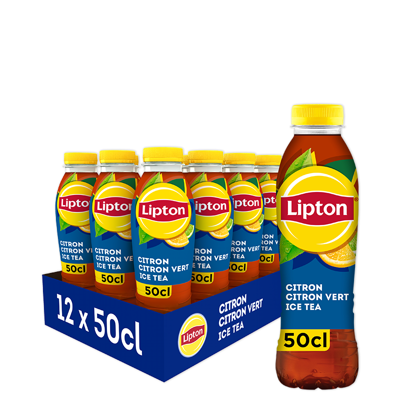 Lipton Ice Tea Citron Citron Vert, pack de 12 bouteilles de 50 cl.