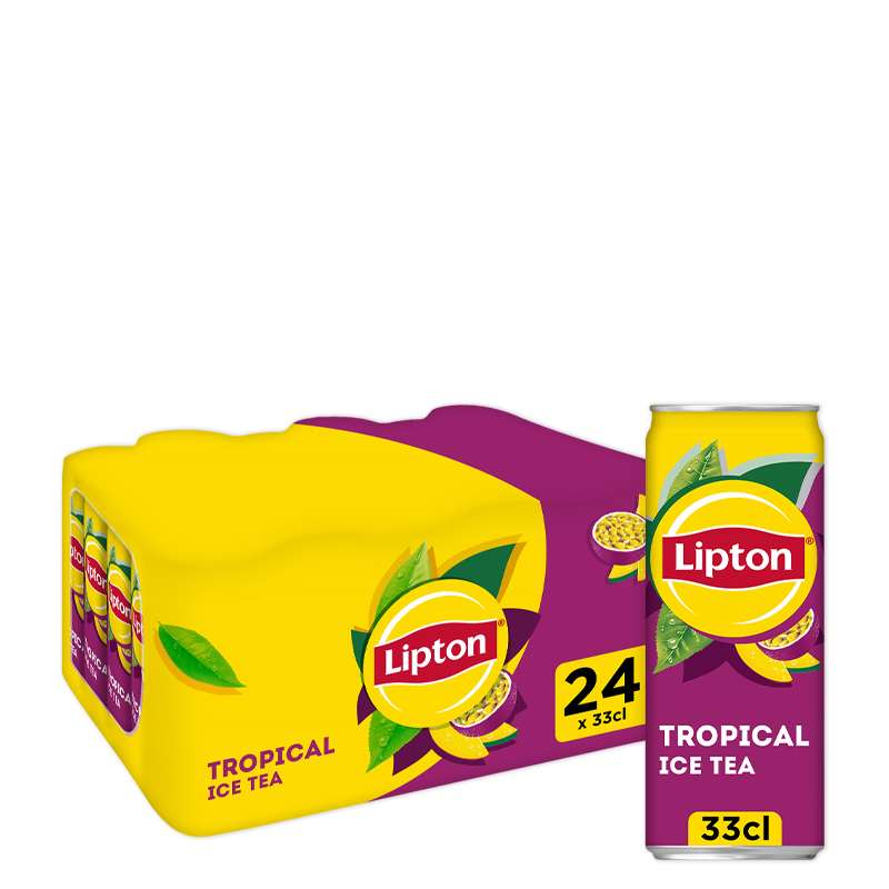 Lipton Ice Tea Tropical, pack de 24 canettes de 33 cl.