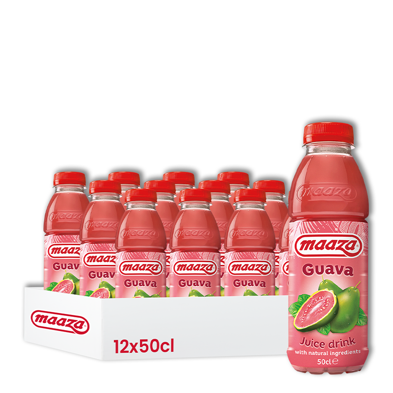 Maaza Goyave, pack de 12 bouteilles de 50cl.