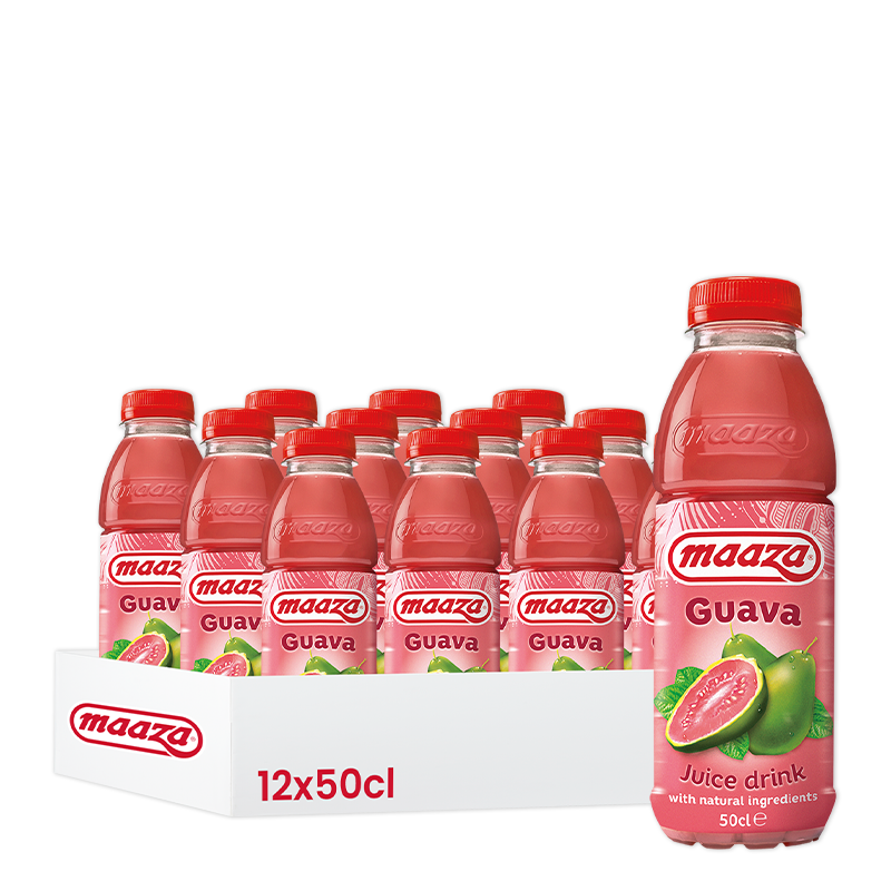Maaza Goyave, pack de 12 bouteilles de 50cl.