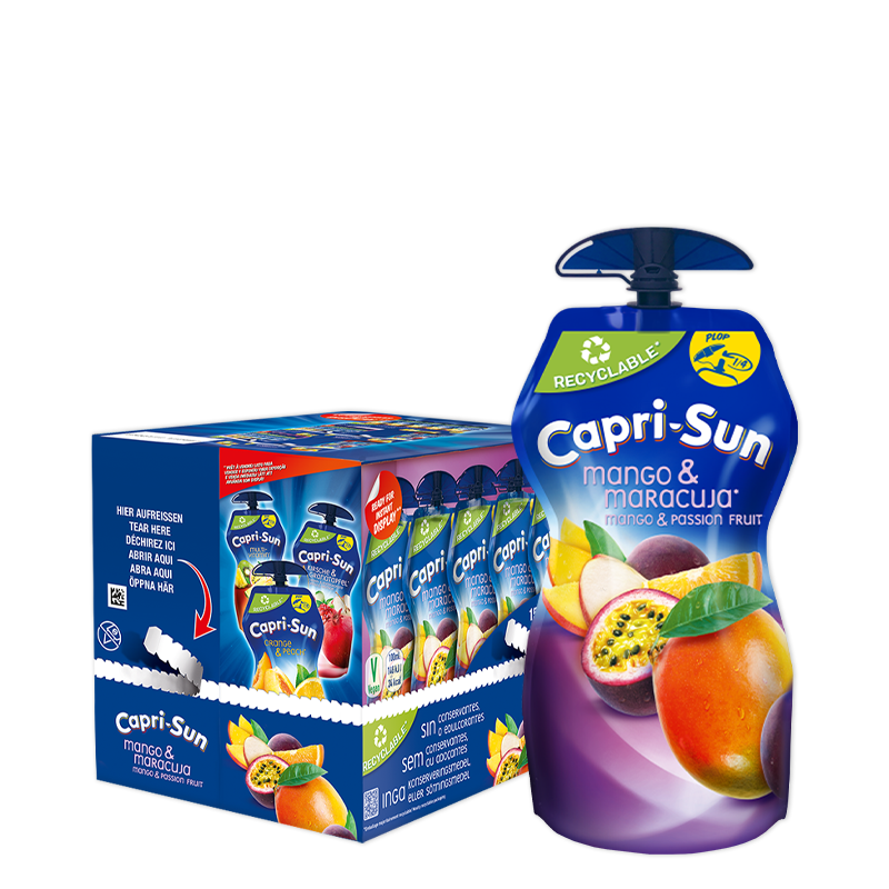 Capri-Sun Mangue Fruit de la Passion, pack de 15 poches de 330ml.
