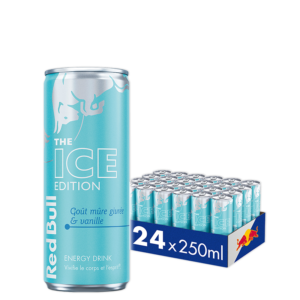 Red Bull Mûre Givrée Vanille, pack de 24 canettes de 250ml.