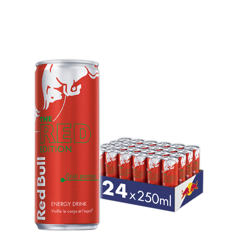 Red Bull Pastèque, pack de 24 de 250ml.