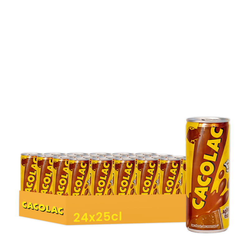 Cacolac Original, pack de 24 canettes de 25 cl.