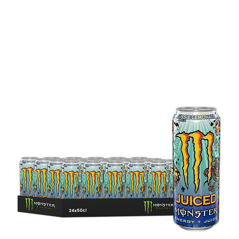 Monster Energy Juiced Aussie Lemonade, pack de 24 canettes de 50 cl.