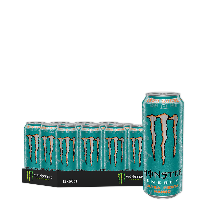 Monster Ultra Fiesta Mango Zéro, pack de 12 canettes de 50cl