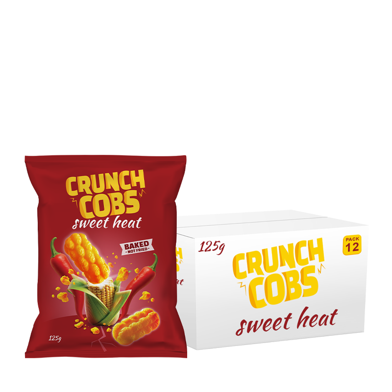 Crunch Cobs Sweet Heat, pack de 12 unités de 125 g.