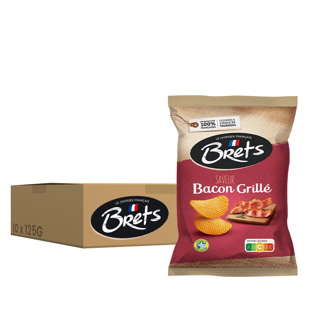 Brets saveur Bacon Grillé, pack de 10 unités de 125 g.