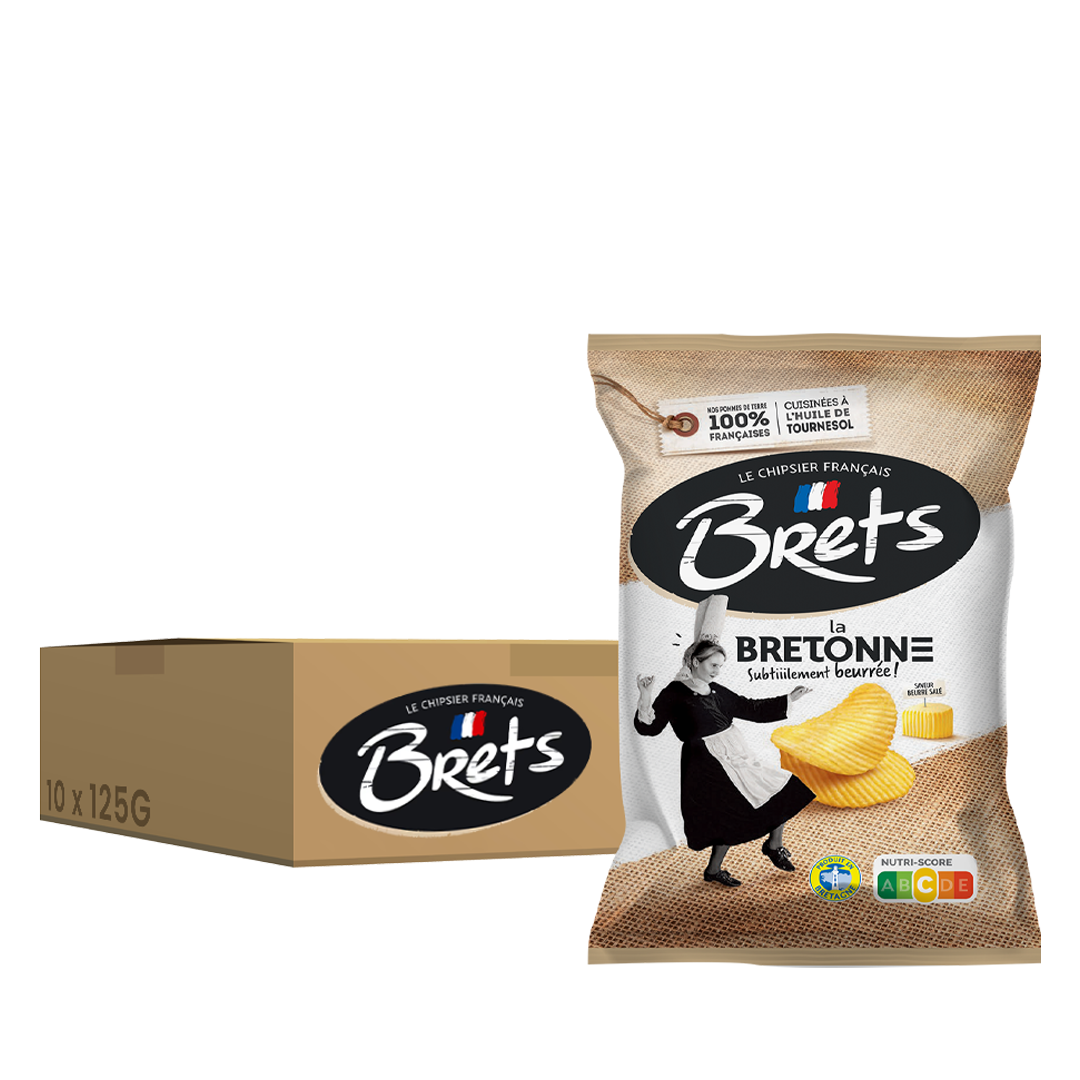 Brets Beurre Salé, pack de 10 unités de 125 g.