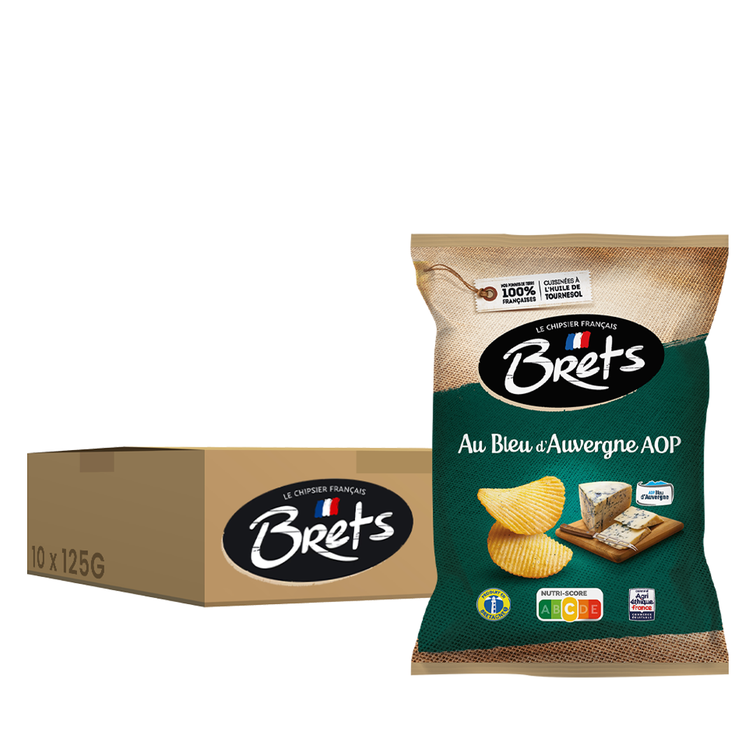 Brets Bleu d’Auvergne, pack de 10 unités de 125 g.