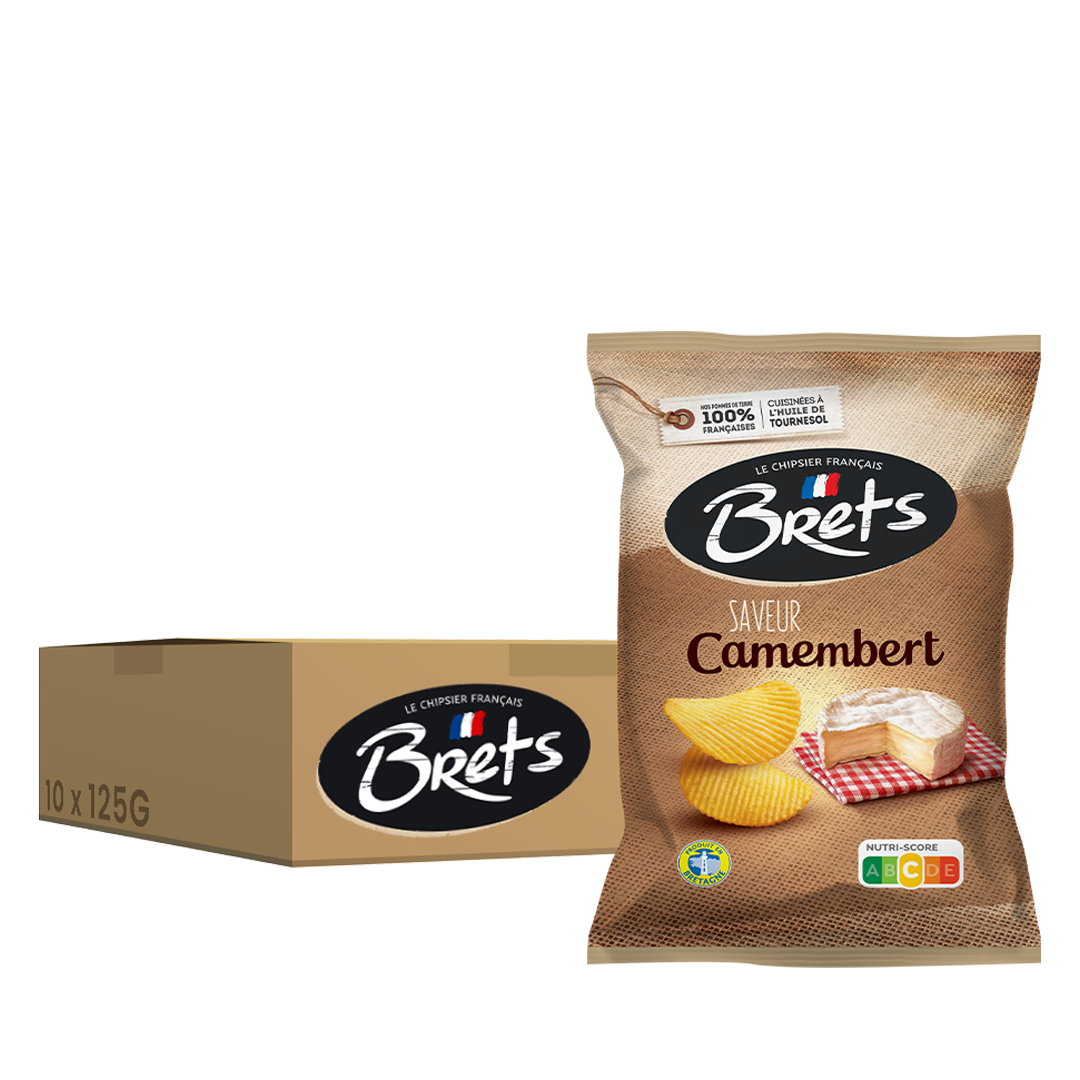 Brets Camembert, pack de 10 unités de 125 g.