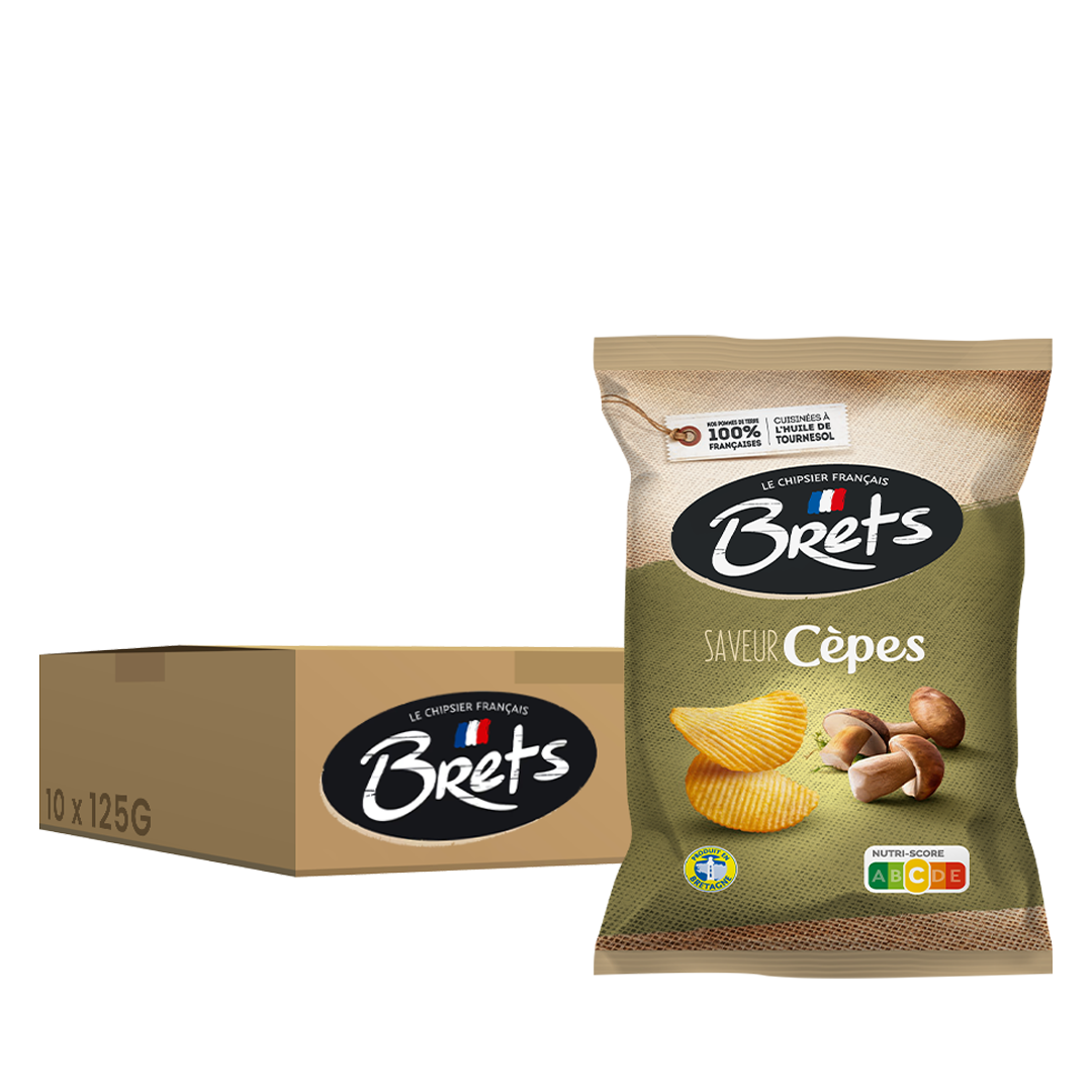 Brets Cèpes, pack de 10 unités de 125 g.