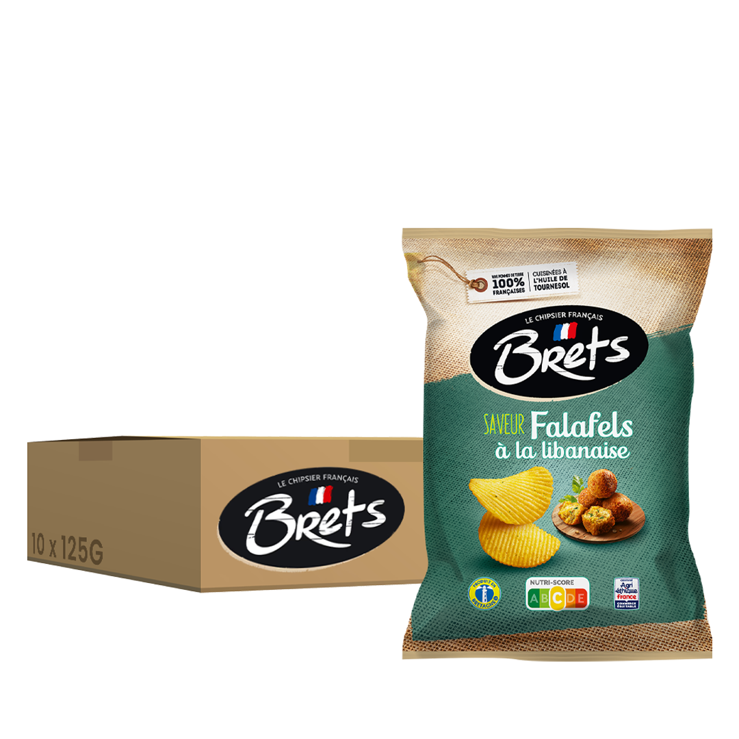 Brets Falafels à la Libanaise, pack de 10 unités de 125 g.