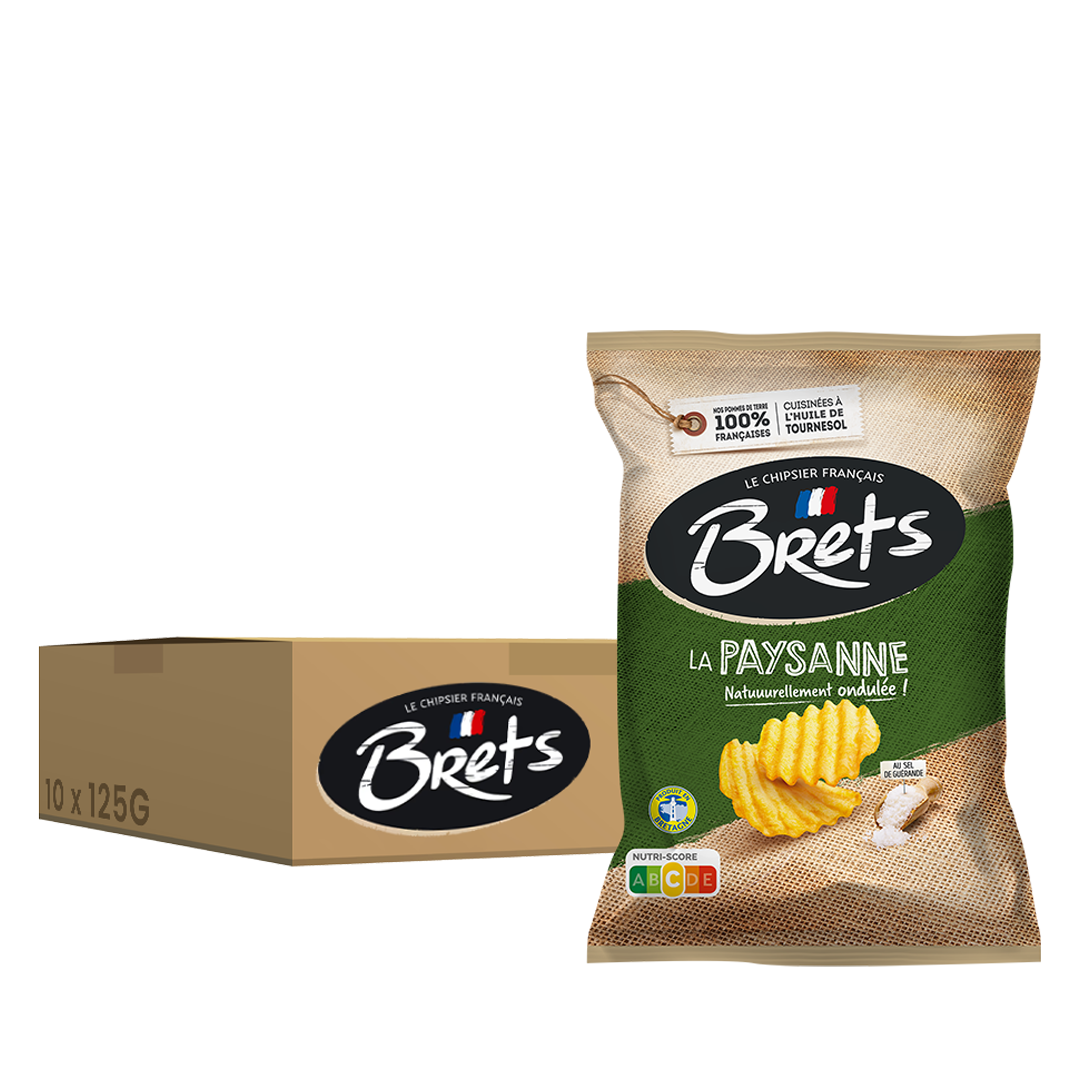 Brets Nature La Paysanne, pack de 10 unités de 125 g.