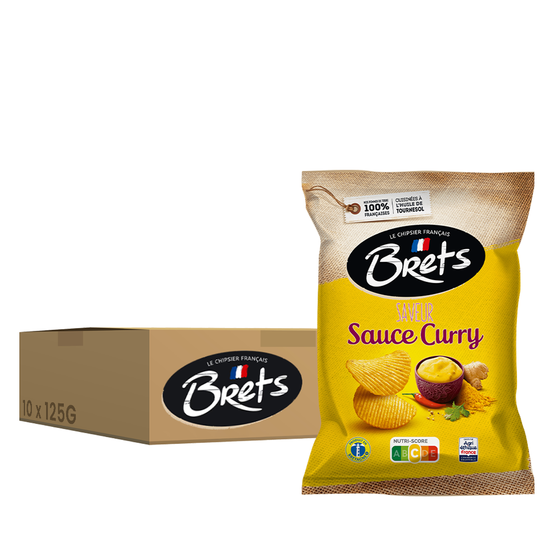 Brets saveur Sauce Curry, pack de 10 unités de 125 g.