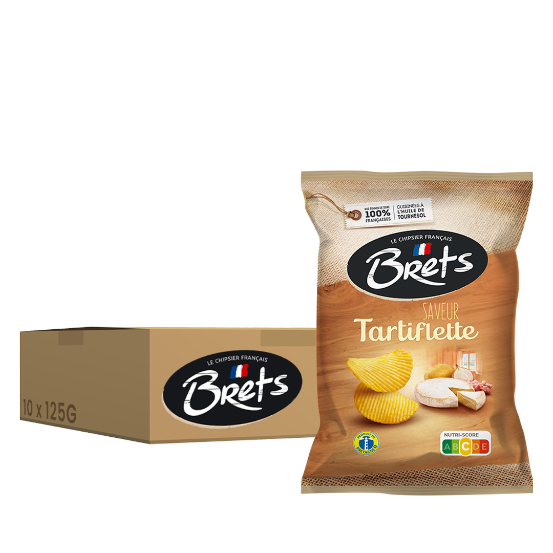 Brets saveur Tartiflette, pack de 10 unités de 125 g.