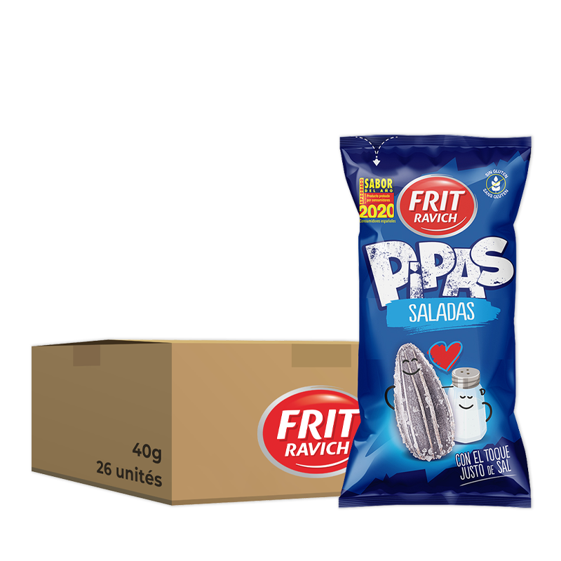 Frit Pipas salée, pack de 26 unités de 40g.