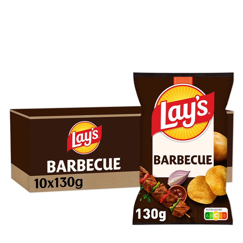 Lay’s Barbecue, pack de 10 unités de 130g.