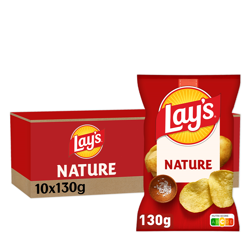 Lay’s Nature, pack de 10 unités de 130g.