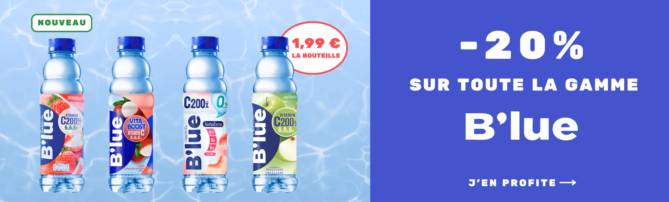Boissons B'lue : PROMO sur toute la gamme