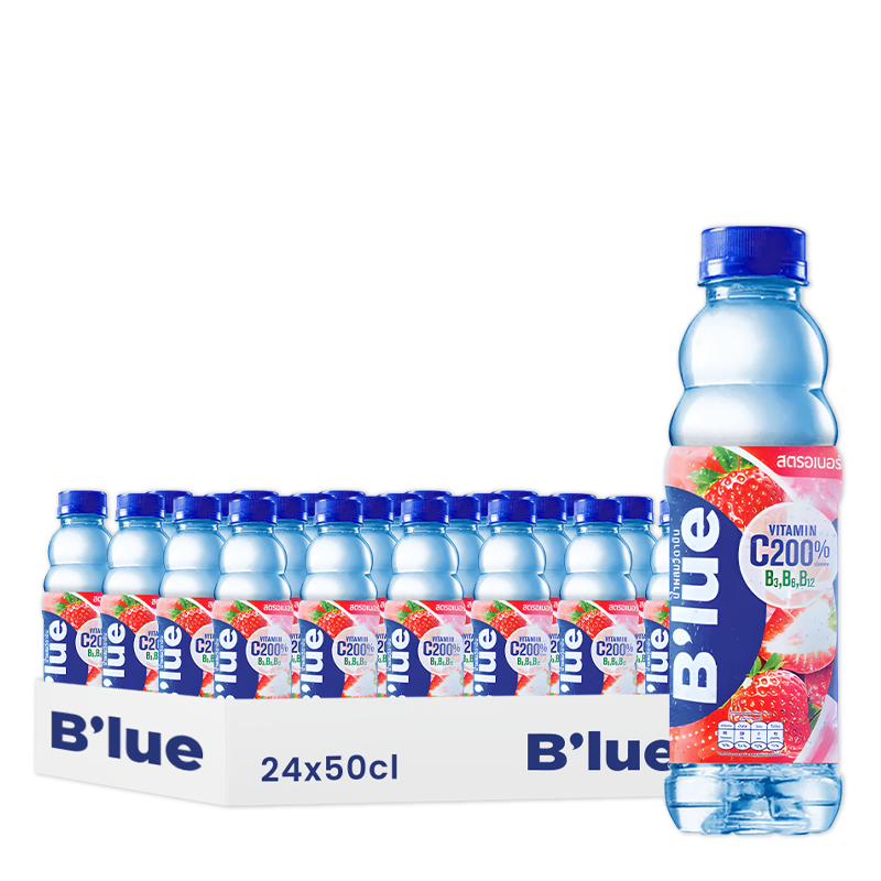 B’lue Strawberry, pack de 24 bouteilles de 50 cl.